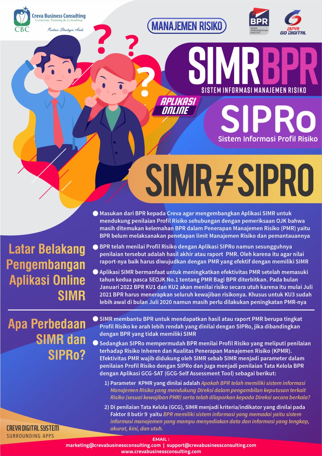 Perbedaan Aplikasi Online Simr Sistem Informasi Manajemen Risiko Bpr Dengan Sipro Sistem